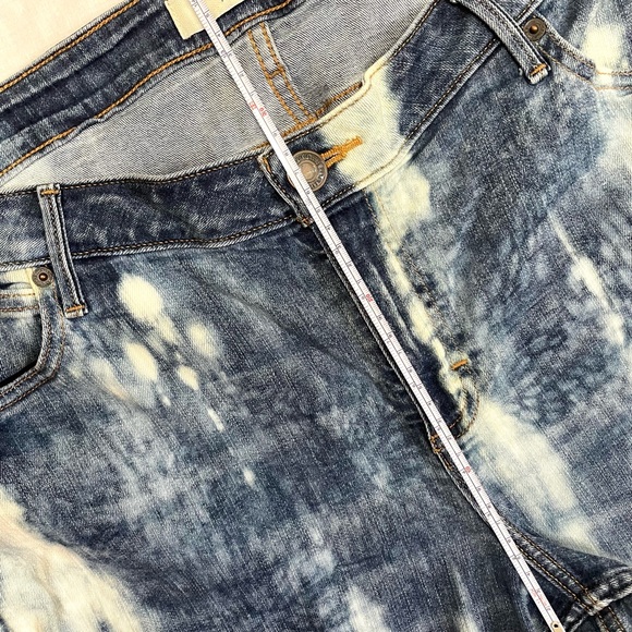 Upcycled Raw Hem Reverse Dyed Jegging Jeans Size 22 - Picture 6 of 13